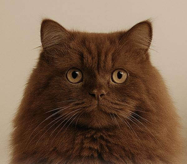 Brown British Longhair cat